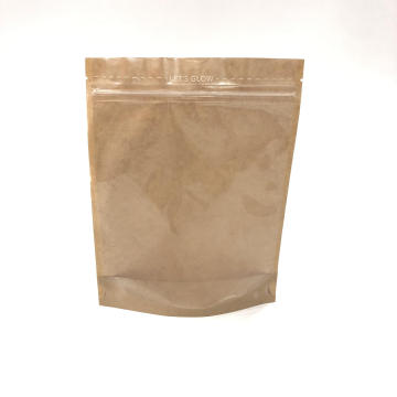 2021 Popular food grade nut food packing bag self-sealed Kraft paper bag